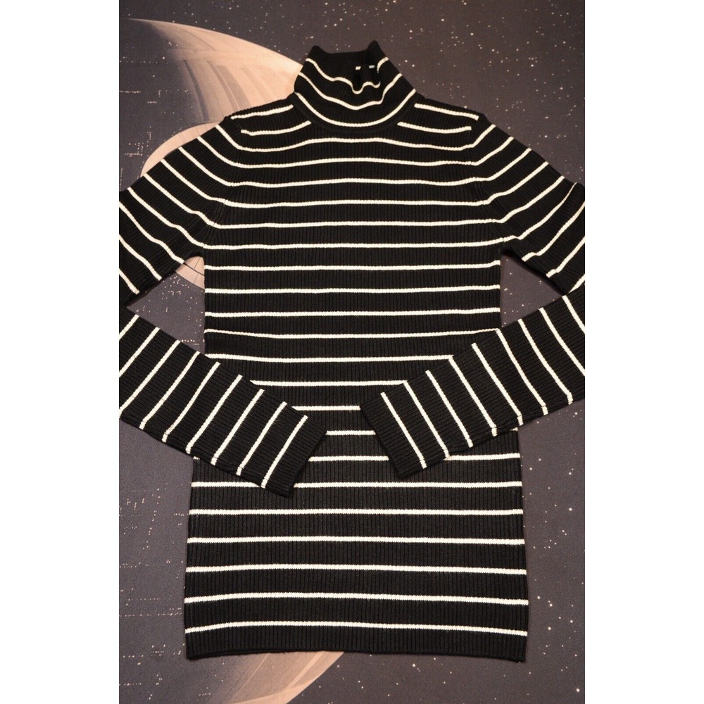 Marine Layer Lost & Found Chamonix Sweater Women's XS Black White Striped